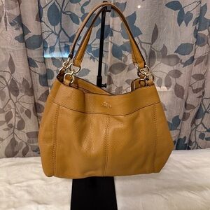 Coach F28992 Caramel Leather Shoulder & Crossbody Bag NWOT